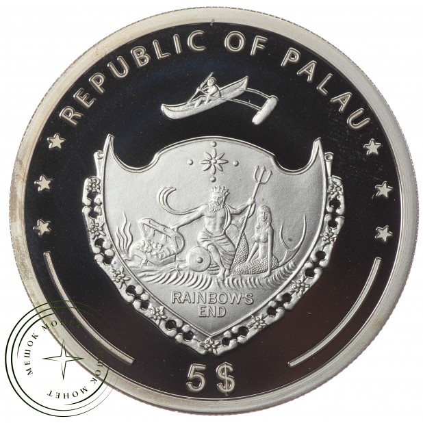 Палау 5 долларов 2007 Морская звезда