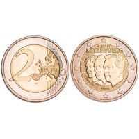 Монета Люксембург 2 евро 2011 50 лет назначения Великого герцога Люксембурга Жана титулом Лейтенант - представитель
