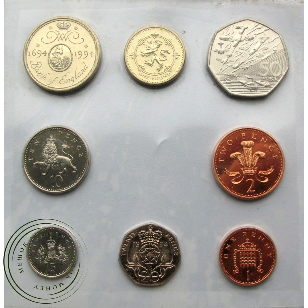 Набор монет Великобритании (8 монет) годовой 1994 г