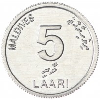 Монета Мальдивы 5 лари 2012