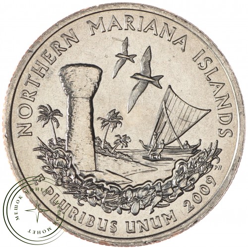 США 25 центов 2009 Северные Марианские острова — 21769434