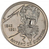 Монета Азорские острова 100 эскудо 1991 100 лет со дня смерти Антеру де Кентал