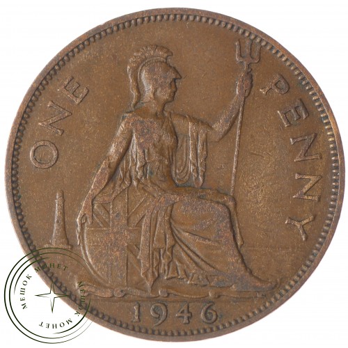 Великобритания 1 пенни 1946