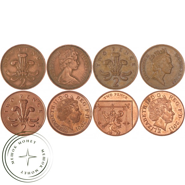 Набор монет Великобритании (4 монеты)