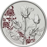 Монета Австрия 10 евро 2021 Роза серебро