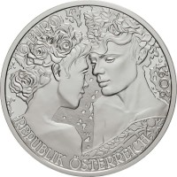 Монета Австрия 10 евро 2021 Роза серебро