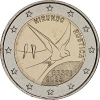 Эстония 2 евро 2023 Деревенская Ласточка