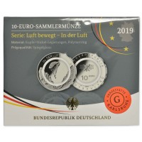 Монета Германия 10 евро 2019 Парапланеризм