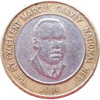 Монета Ямайка 20 долларов 2000