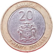 Монета Ямайка 20 долларов 2000