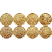Набор монет 20 евроцентов (4 монеты)