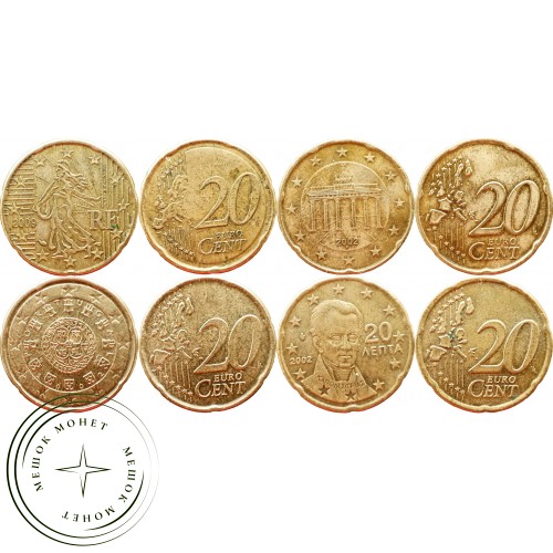 Набор монет 20 евроцентов (4 монеты) — 937031400-3