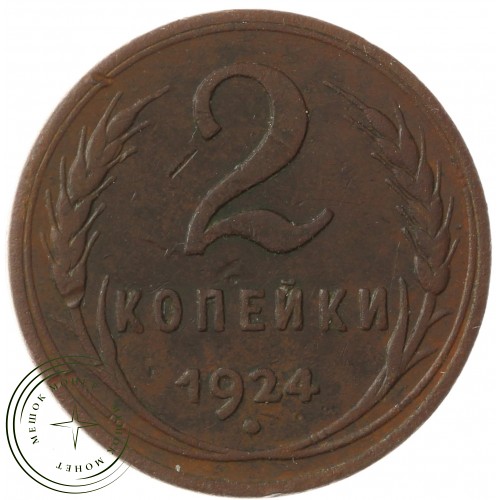 2 копейки 1924 гладкий гурт — 937041120