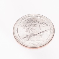 Монета США 25 центов 2013 Форт Мак-Генри