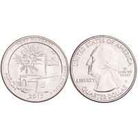 Монета США 25 центов 2013 Форт Мак-Генри
