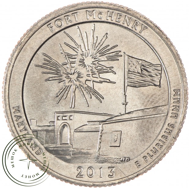 США 25 центов 2013 Форт Мак-Генри