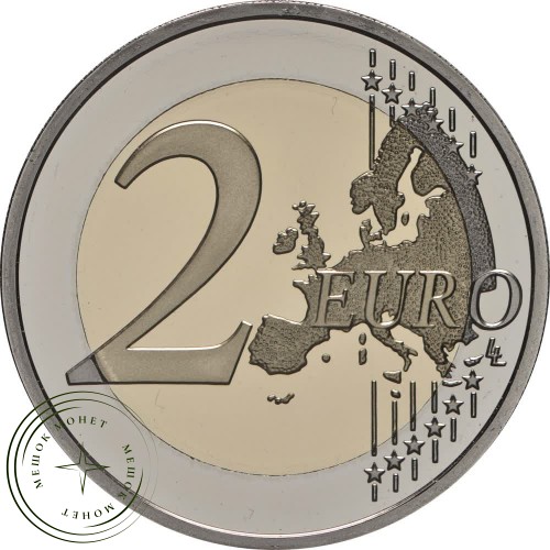 Монако 2 евро 2023 100 лет со дня рождения князя Ренье III — 937038528