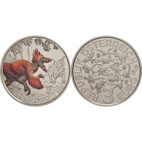 Монета Австрия 3 евро 2021 Дейноних