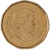 Монета Канада 1 доллар 2005 Терри Фокс 25 лет Марафону Надежды