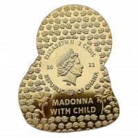 Монета Гана 2 седи 2021 Дева Мария с Младенцем
