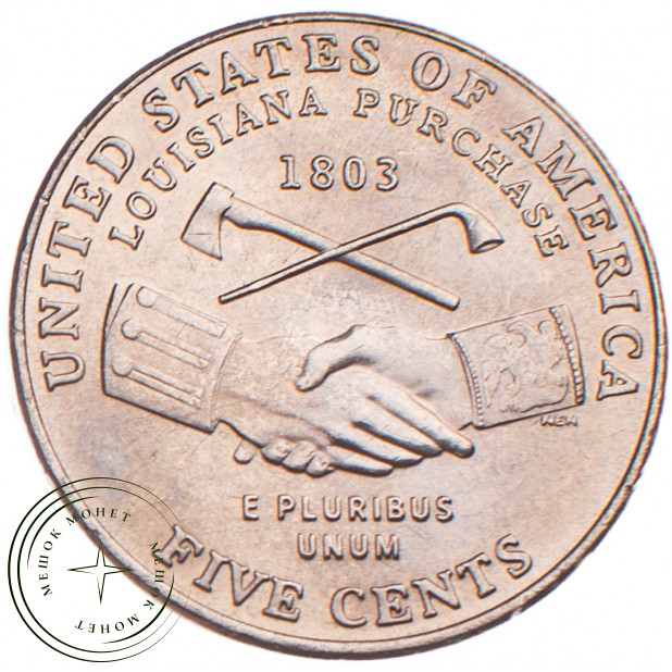 США 5 центов 2004 Приобретение Луизианы