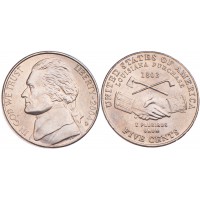 Монета США 5 центов 2004 Приобретение Луизианы