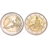 Монета Испания 2 евро 2014 Парк Гюель - работа Антони Гауди в Барселоне