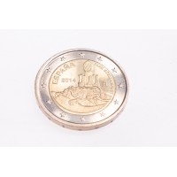 Монета Испания 2 евро 2014 Парк Гюель - работа Антони Гауди в Барселоне