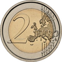 Монета Ватикан 2 евро 2024 Фома Аквинский