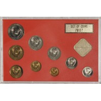 Годовой набор монет 1987 года ЛМД твёрдый