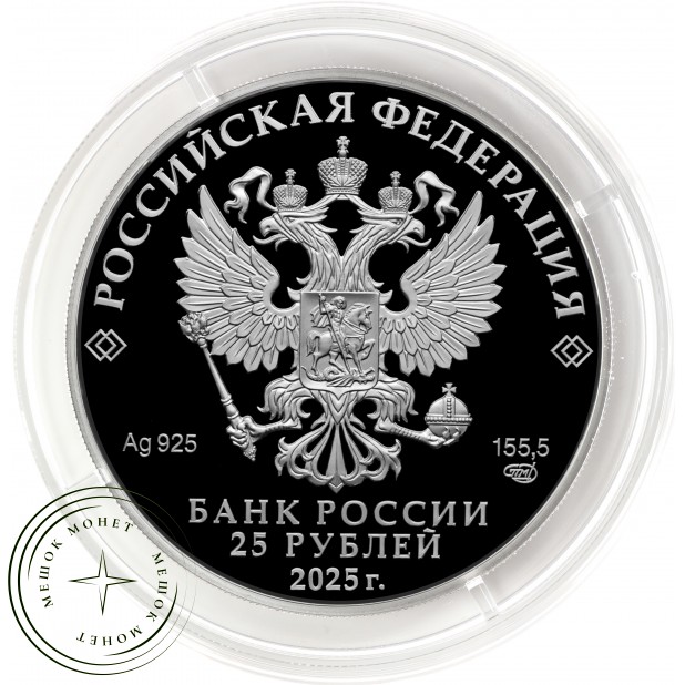 25 рублей 2025 Донской ставропигиальный мужской монастырь, г. Москва