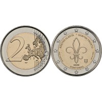 Монета Португалия 2 евро 2025 Всемирный день скаутов