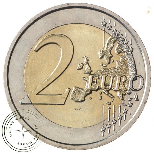 Словакия 2 евро 2015 30 лет флагу Европы