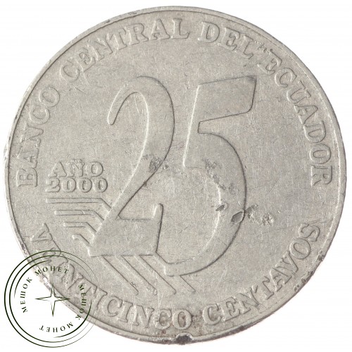 Эквадор 25 сентаво 2000 - 93701111