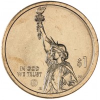 США 1 доллар 2019 Лампа накаливания Нью Джерси