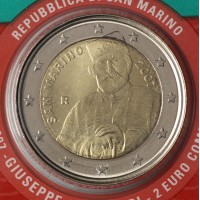 Монета Сан-Марино 2 евро 2007 Джузеппе Гарибальди (буклет)