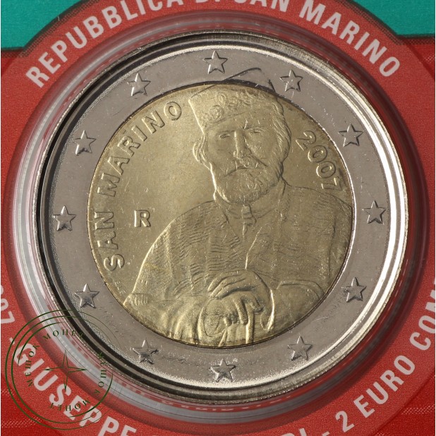 Сан-Марино 2 евро 2007 Джузеппе Гарибальди (буклет)