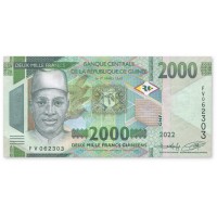 Банкнота Гвинея 2000 франков 2022