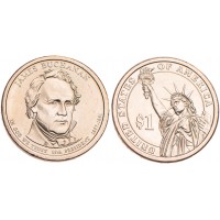 Монета США 1 доллар 2010 Джеймс Бьюкенен