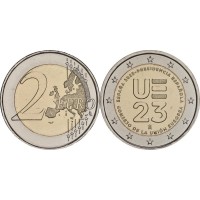 Монета Испания 2 евро 2023 Председательство в ЕС