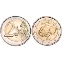 Монета Испания 2 евро 2015 Пещера Альтамира