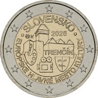 Монета Словакия 2 евро 2026 Тренчин