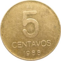 Аргентина 5 сентаво 1988
