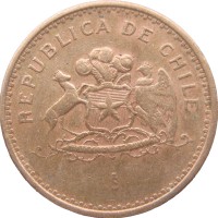 Монета Чили 100 песо 1987