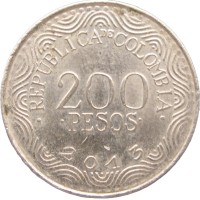 Монета Колумбия 200 песо 2013