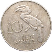 Монета Замбия 10 нгвей 1987