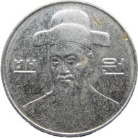 Монета Южная Корея 100 вон 2006