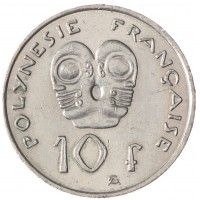 Полинезия 10 франков 2012