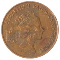 Гернси 1 пенни 1986