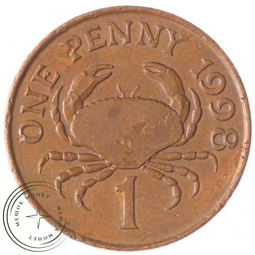 Гернси 1 пенни 1998